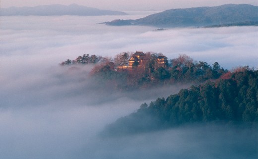 雲海に浮かぶ松山城