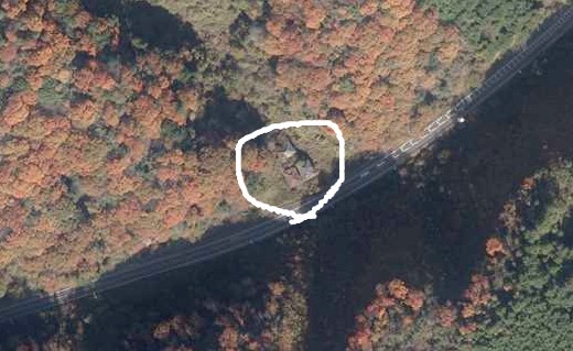 作州街道の航空写真